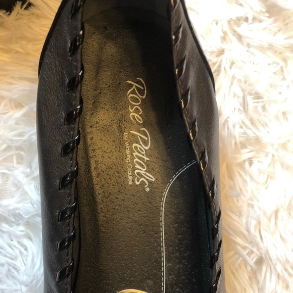 Rose Petals by Walking Cradles Black Bow Tie flats - Picture 5 of 7